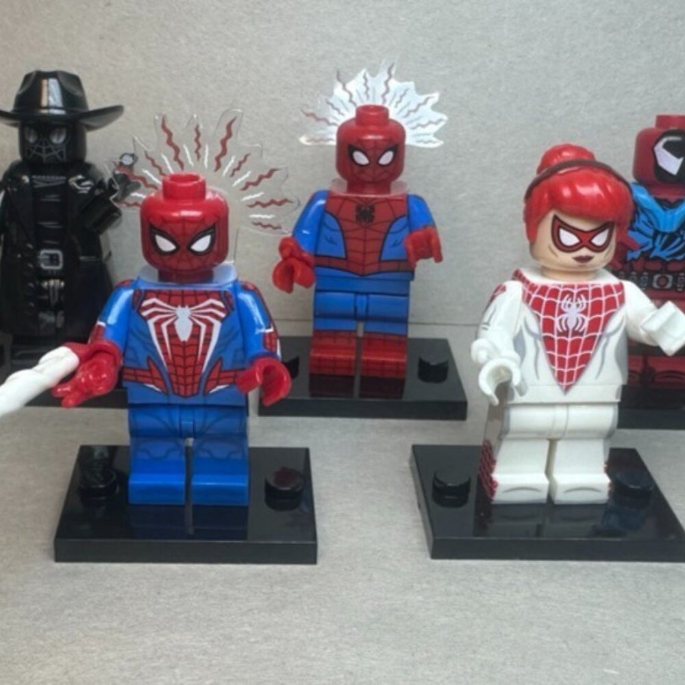 Custom Printed MOC Spider-Man Spider-Sense Minifigures 8 Pack